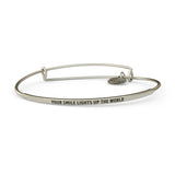 &LIVY - Silver POSY Your Smile Lights Up The World Bangle