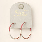 Scout Curated Wears - Chromacolor Miyuki Small Hoop - Blush Multi/Silver