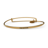 &LIVY Gold POSY Bangle Fear Nothing