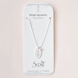 Scout Curated Wears - Charm Necklace Rose Quartz Silver