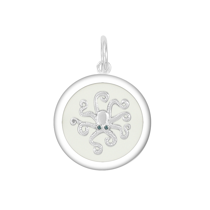 Lola Alpine White Octopus Pendant Silver