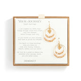 Demdaco - Beaded Love Earrings - Champagne