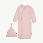 Magnetic Me Ruffle Placket Gown & Hat Pin Dot Pink