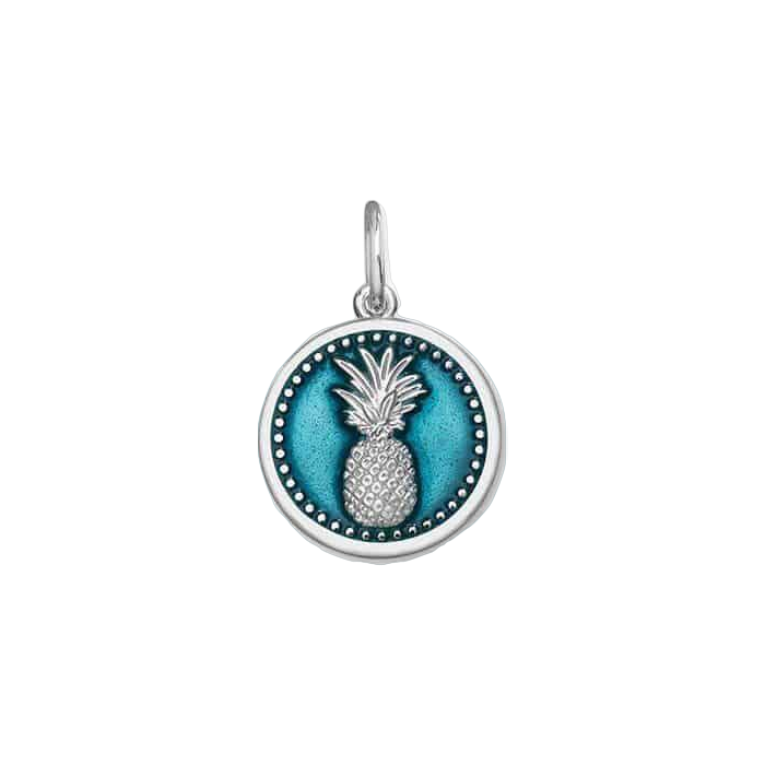 Teal Silver Lola Pineapple Pendant