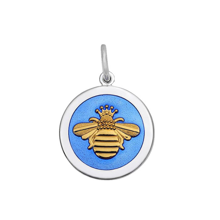 Lola Gold Periwinkle Queen Bee Pendant