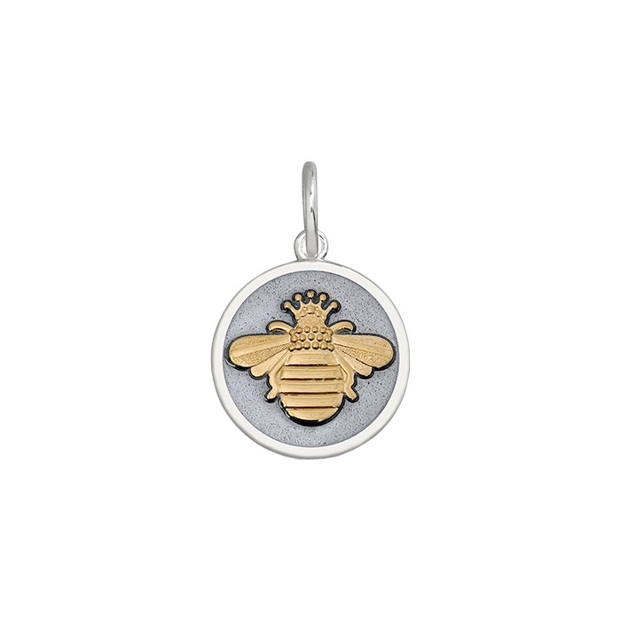 Lola Alpine White Queen Bee Pendant in Silver