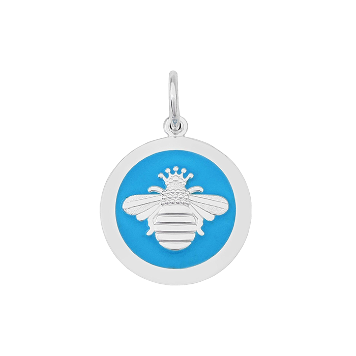 Lola Turquoise Queen Bee Pendant in Silver