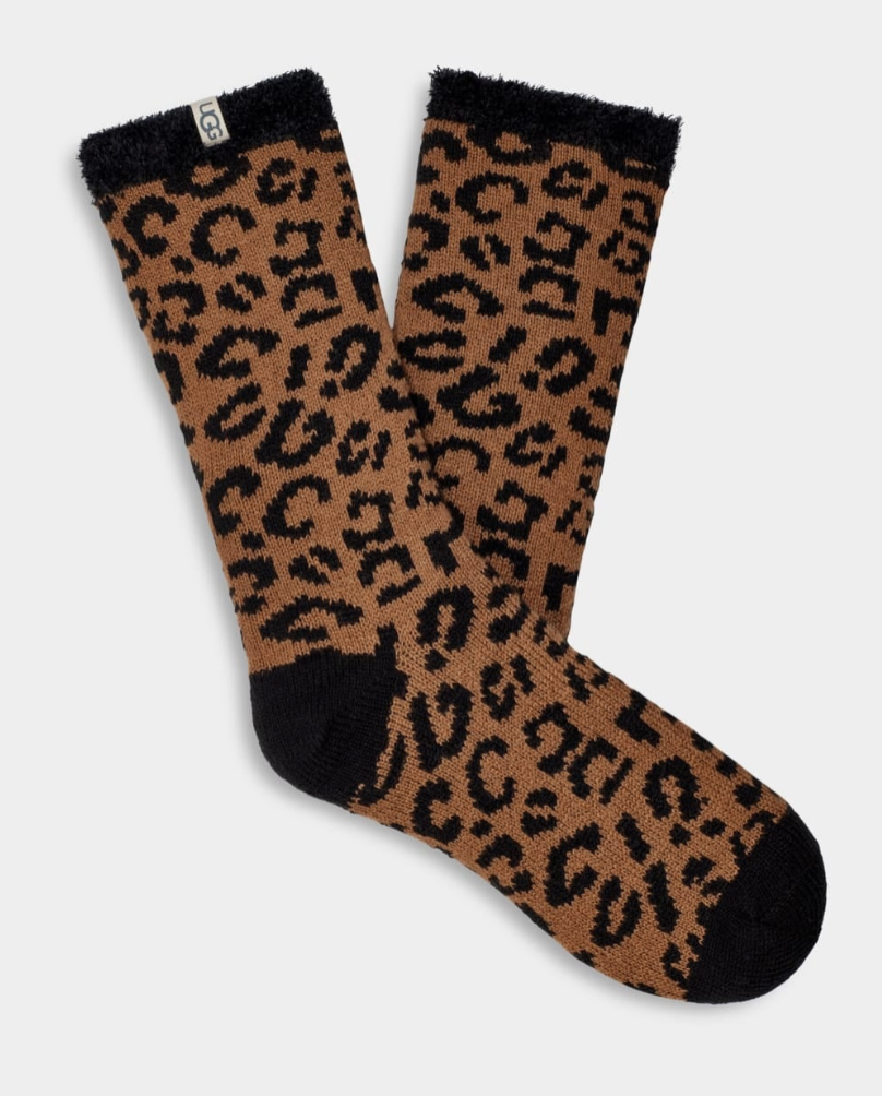 UGG - Women's  - Josephine Fleece Lined Socks Cedar Leopard