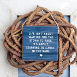 Rustic Marlin - Square Twine Sign - Dance in the Rain