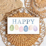 Rustic Marlin - Happy Easter Eggs Twine Sign