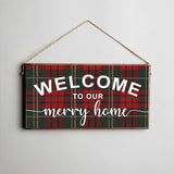 Rustic Marlin - Twine Sign - Welcome to Our Merry Home