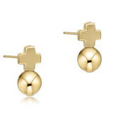 enewton - Classic Gold Signature Cross Gold Stud