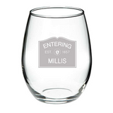 Millis Glassware - Entering Millis EST. 1657 Stemless