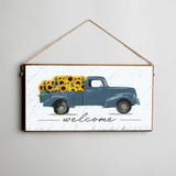 Rustic Marlin - Twine Sign - Welcome Sunflower Truck