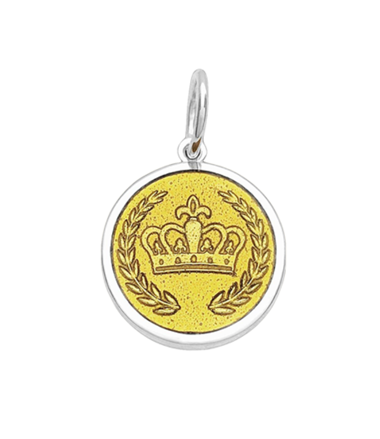 Lola Gold Enamel Crown Pendant