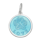 Lola Light Blue Dog Paw Pendant