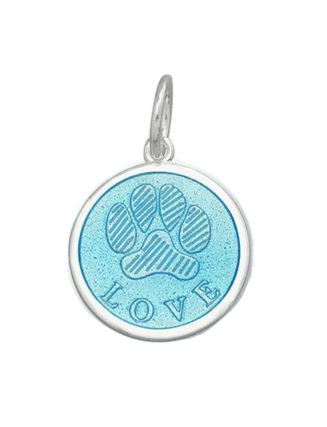 Lola Light Blue Dog Paw Pendant