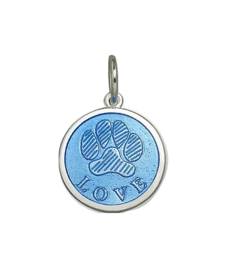 Lola Periwinkle Dog Paw Pendant