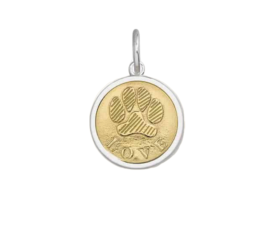 Lola Gold Center Vermeil Dog Paw Pendant