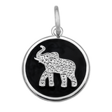 Black Lola Elephant Pendant