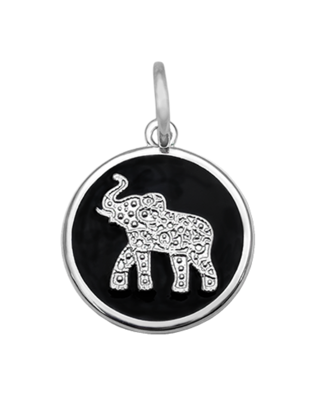 Black Lola Elephant Pendant