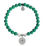 HELP by TJ - Compass - Green Howlite