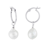 FYB - Earrings Kaia Hoop Silver Pearl