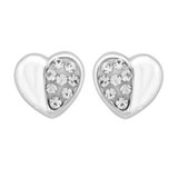 Wheeler - Crystal Heart Sterling Silver Earring