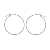 Wheeler - Sterling Silver 1.40" Hoop Earring