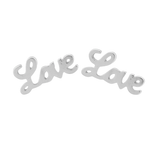 Wheeler - Love Text Sterling Silver Earring