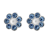 Wheeler - Sapphire Circle Sterling Silver Earring