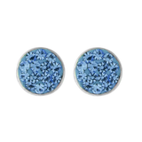 Wheeler - Sapphire Round Sterling Silver Earring