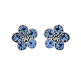 Wheeler - Sapphire Flower Sterling Silver Earrings