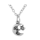 Wheeler - Moon & Star Sterling Silver Pendant