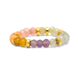 Pura Vida - Gold Ombre Rainbow Bead Stretch Ring