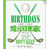 Rosanne Beck - Birthday Card - Birthdays Are Like Golf