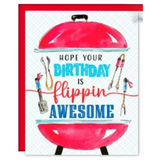 Rosanne Beck - Birthday Card - Flipping Awesome Grill