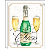 Rosanne Beck - Congratulations Card - Champagne Bottle With Glasses