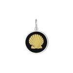 Black Lola Gold Shell Pendant