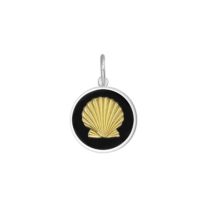 Black Lola Gold Shell Pendant