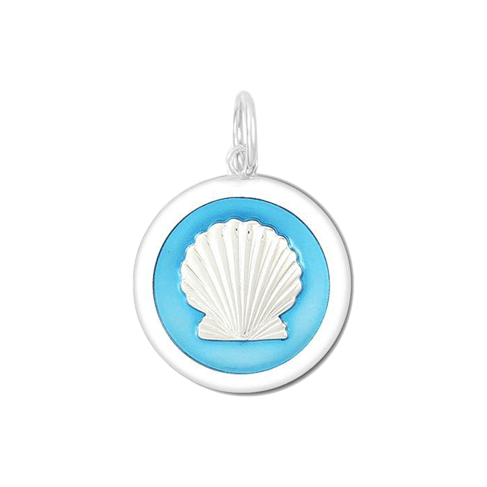 Lola Light Blue Shell Pendant