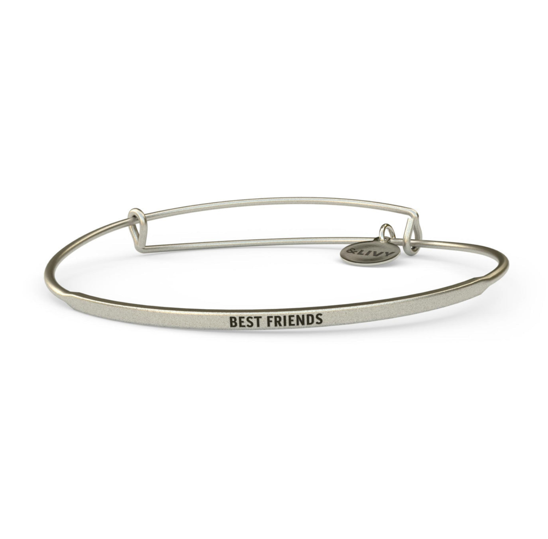 &LIVY Silver  POSY Bangle Best Friends