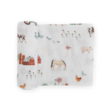 Little Unicorn - Farmyard Cotton Muslin Swaddle Blanket