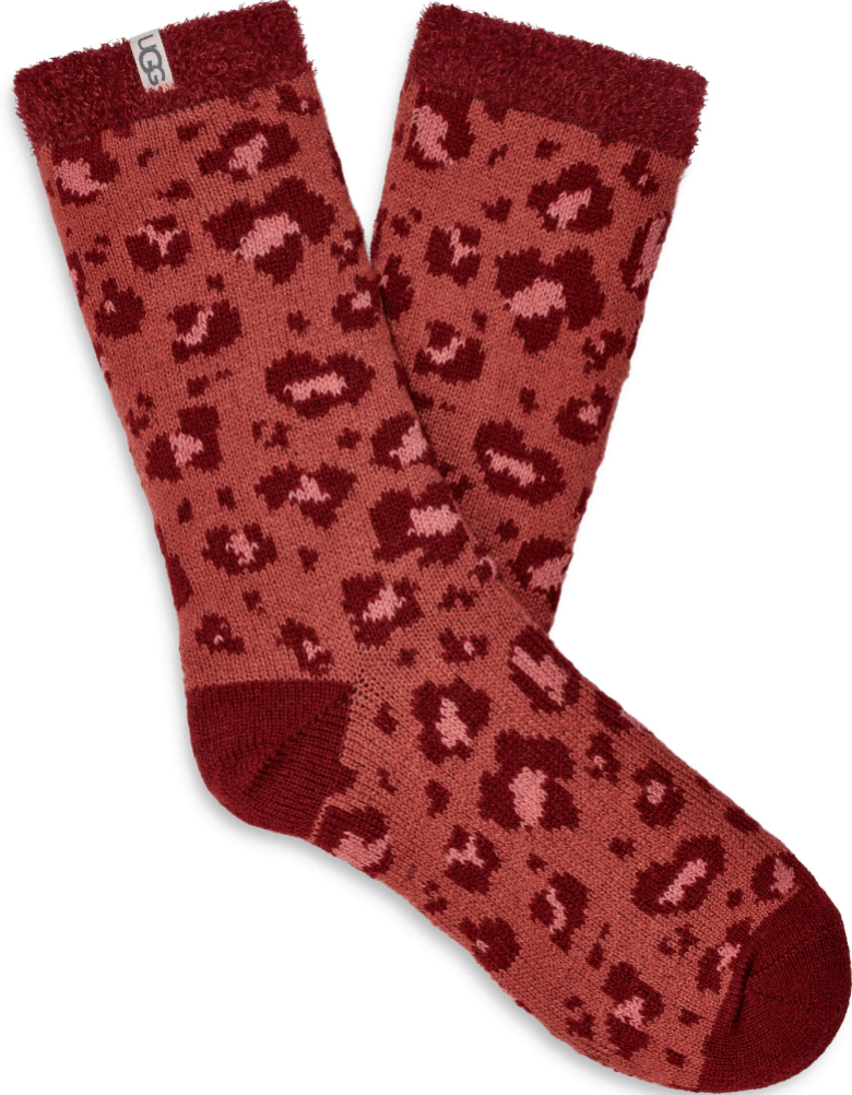 UGG Women's Josephine Fleece Lined Socks Kiln Leopard