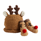 Mud Pie Reindeer Hat & Sock Set