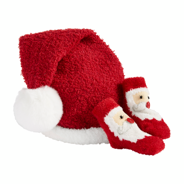 Mud Pie Santa Hat & Sock Set