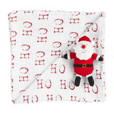 Mud Pie Santa Christmas Swaddle & Rattle