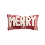 Mud Pie Merry Mini Hooked Pillow