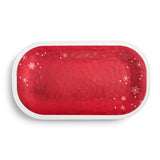 Demdaco Melamine Rectangular Platter Red Snowfall